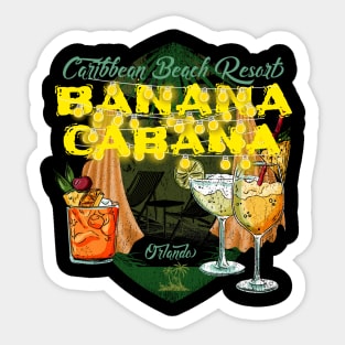 Banana Cabana Caribbean Beach Resort Orlando Pool Bar Sticker